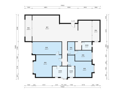 半江花园小区4室1厅户型图1