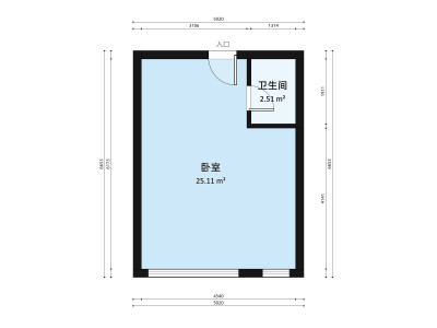九鼎国际城小区1室1厅户型图1