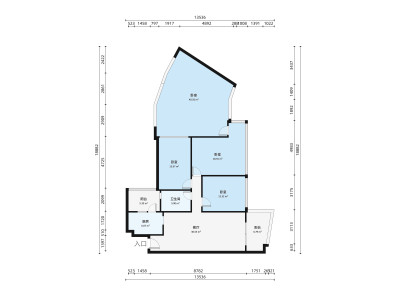 三水雅居乐花园小区4室1厅户型图2