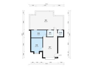 聚贤居(高明)2室1厅户型图1
