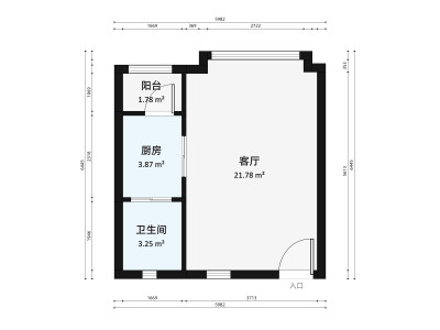 名雅居小区1室0厅户型图5