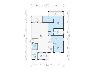 新世界名镌小区4室2厅户型图2