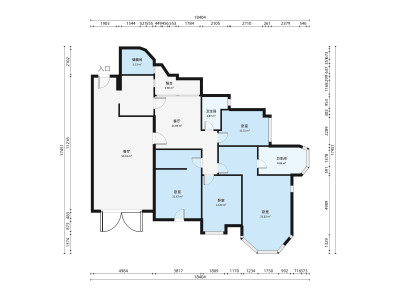 合生珠江帝景小区4室2厅户型图6