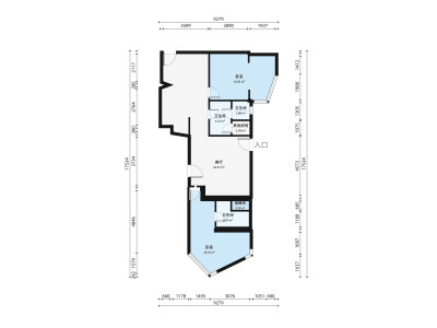 海湾花园东苑小区2室1厅户型图2
