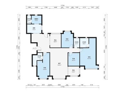 锦绣荣城小区4室3厅户型图4