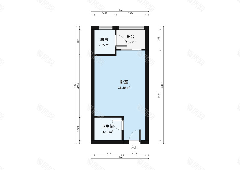 银领时代园小区1室1厅户型图2