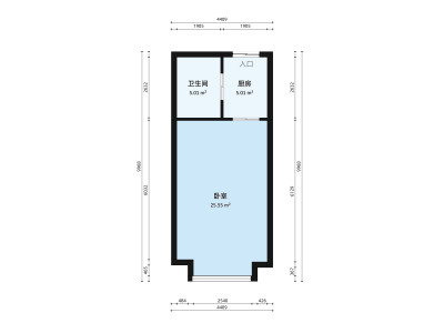 华发世纪城三期小区1室0厅户型图7