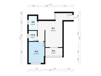 金裕香泉丽都小区1室1厅户型图1