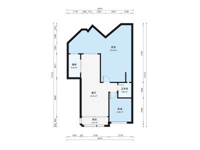 雅居蓝湾(高明)小区2室1厅户型图3