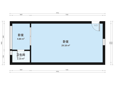 澳盈商务中心小区2室1厅户型图1