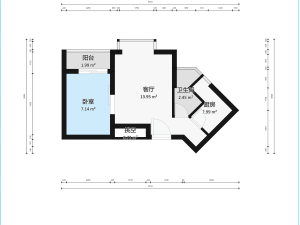 桐林城市广场 1室1厅 37.48㎡ 简装深圳福田区华强南二手房图片
