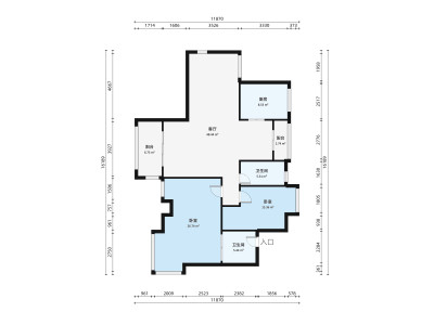 丽景名筑二期小区2室2厅户型图1