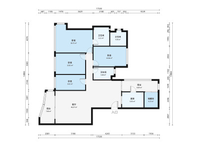 三水雅居乐花园小区5室1厅户型图1