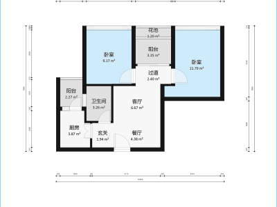 星航华府小区0室0厅户型图1
