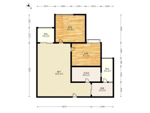 中信凯旋国际 2室1厅 74㎡ 满五年东莞南城街道南城车站二手房图片