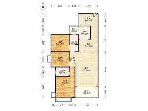 君联名都 3室2厅 127㎡ 毛坯郴州北湖区骆仙二手房图片