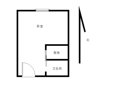 天欣花园三期小区1室0厅1卫户型图3