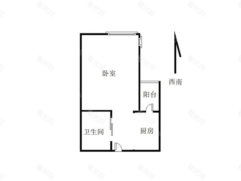东方都会大厦 罗湖30平1房，精装修总价180万_东方都会大厦二手房户型图片4
