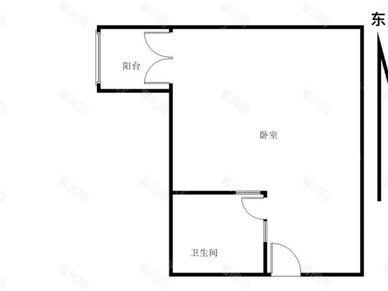 新银座大厦 罗湖口岸1房，总价118万_新银座大厦二手房户型图片3