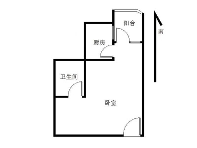 万象新园小区1室0厅1卫户型图3
