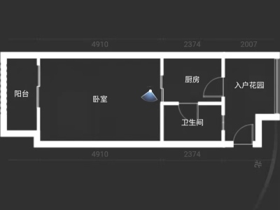 万科四季花城小区1室0厅1卫户型图5