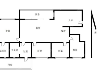 御景水岸三期小区3室2厅2卫户型图2